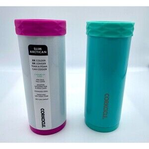 Corkcicle Slim Arctican Fits 12 oz Small Cans Unicorn Magic OR Turquoise